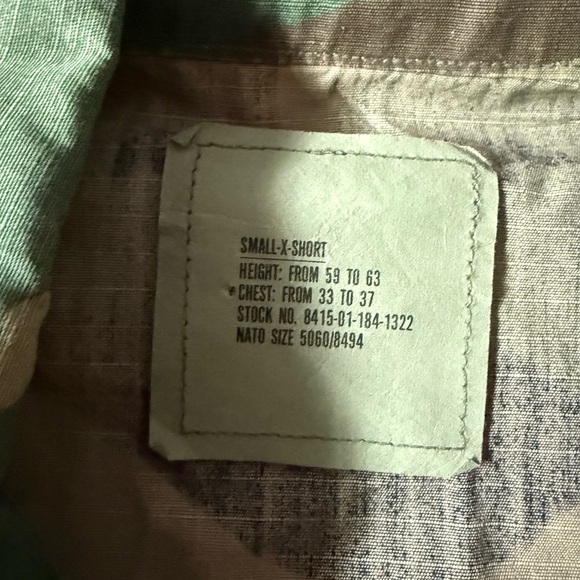 US Military issue woodland BDU blouse/shirt Small X-Short - Picture 2 of 3